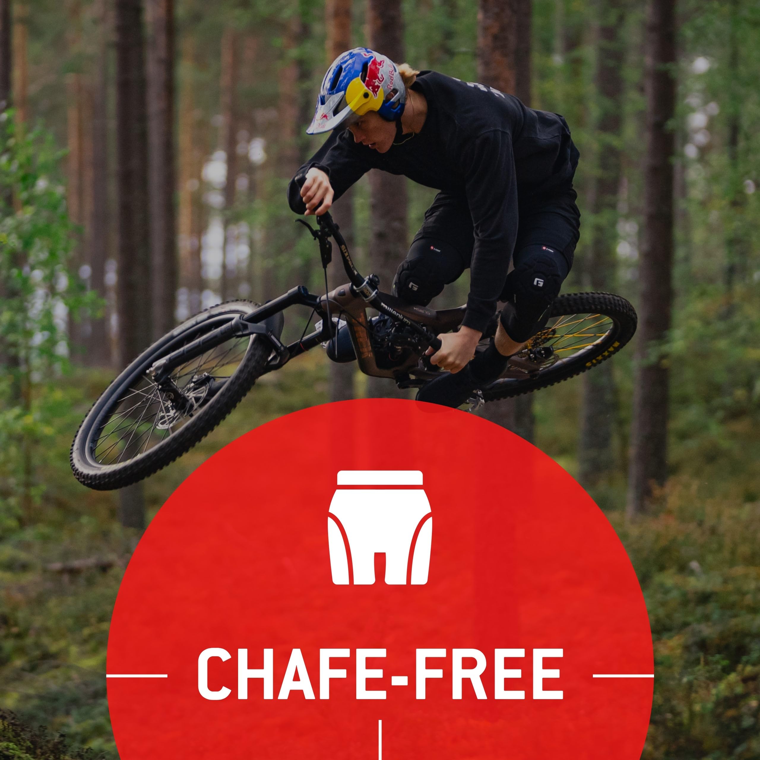 G-Form EX-1 Bike Short Liner - wyściełane spodenki rowerowe - spodnie rowerowe do BMX, snowboardu i wielu innych - sportowe spodenki kompresyjne, czarny, 120