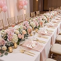 Vista 8 de LIYH 150 Pcs Clear Plastic Plates Plastic Dinnerware Set Gold Silverware Set Gold Flower Edge Easter Plates Include 30 (Dinner & Dessert) Plates,30