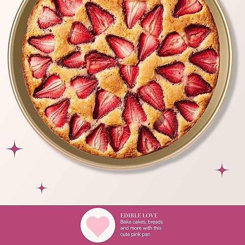 Miniatura 4 de Paris Hilton Colección de utensilios para hornear de acero al carbono antiadherente, molde redondo de 9 pulgadas, apto para lavavajillas, fabricado