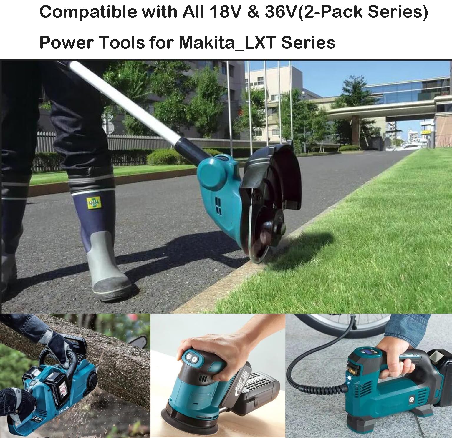 18V 5Ah, batteria di ricambio per Makita BL1850B BL1840 BL1840B BL1850 BL1860B LXT400 194204-5 con indicatore di livello di carica, 2 pezzi.