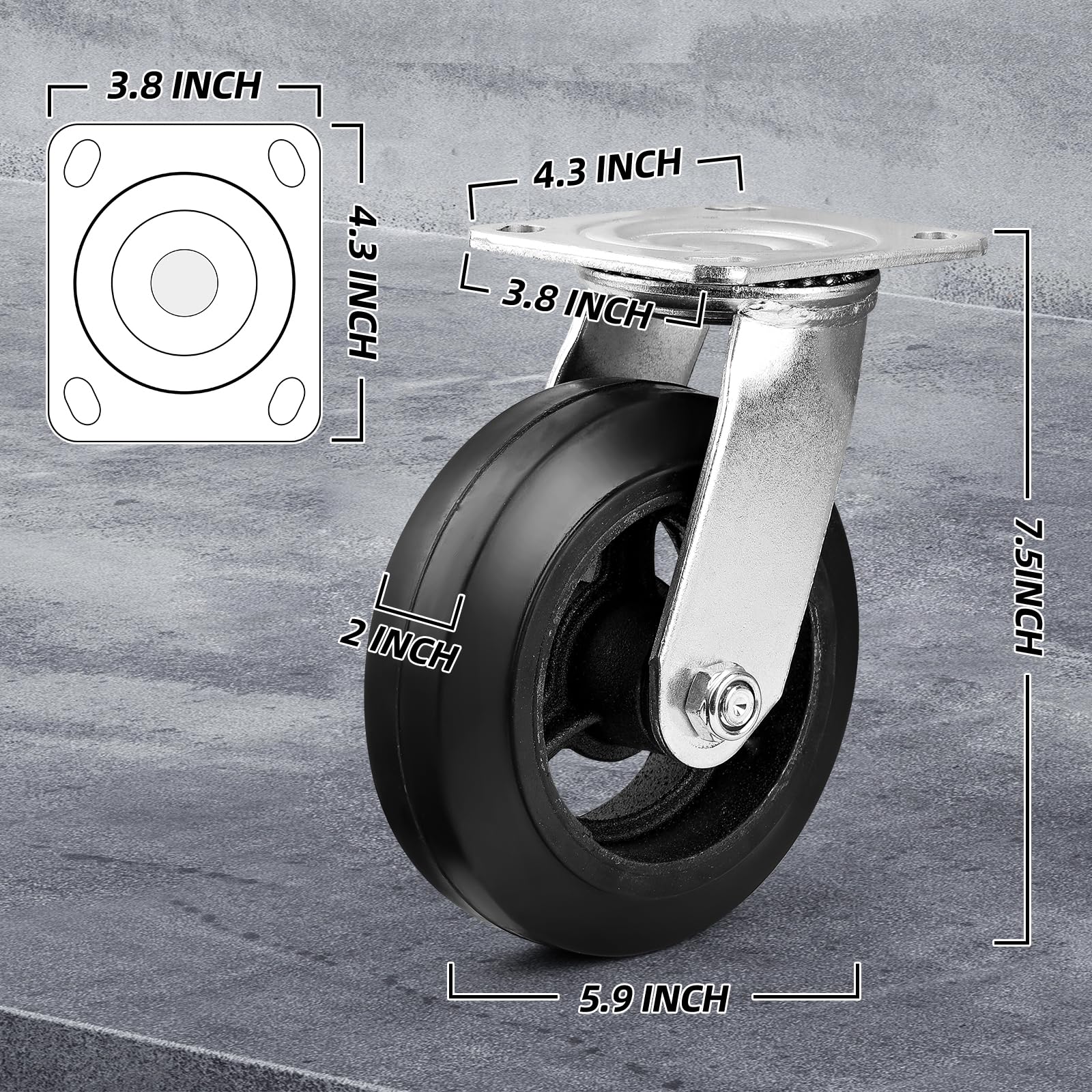 Dumpster Replacement Casters - 6