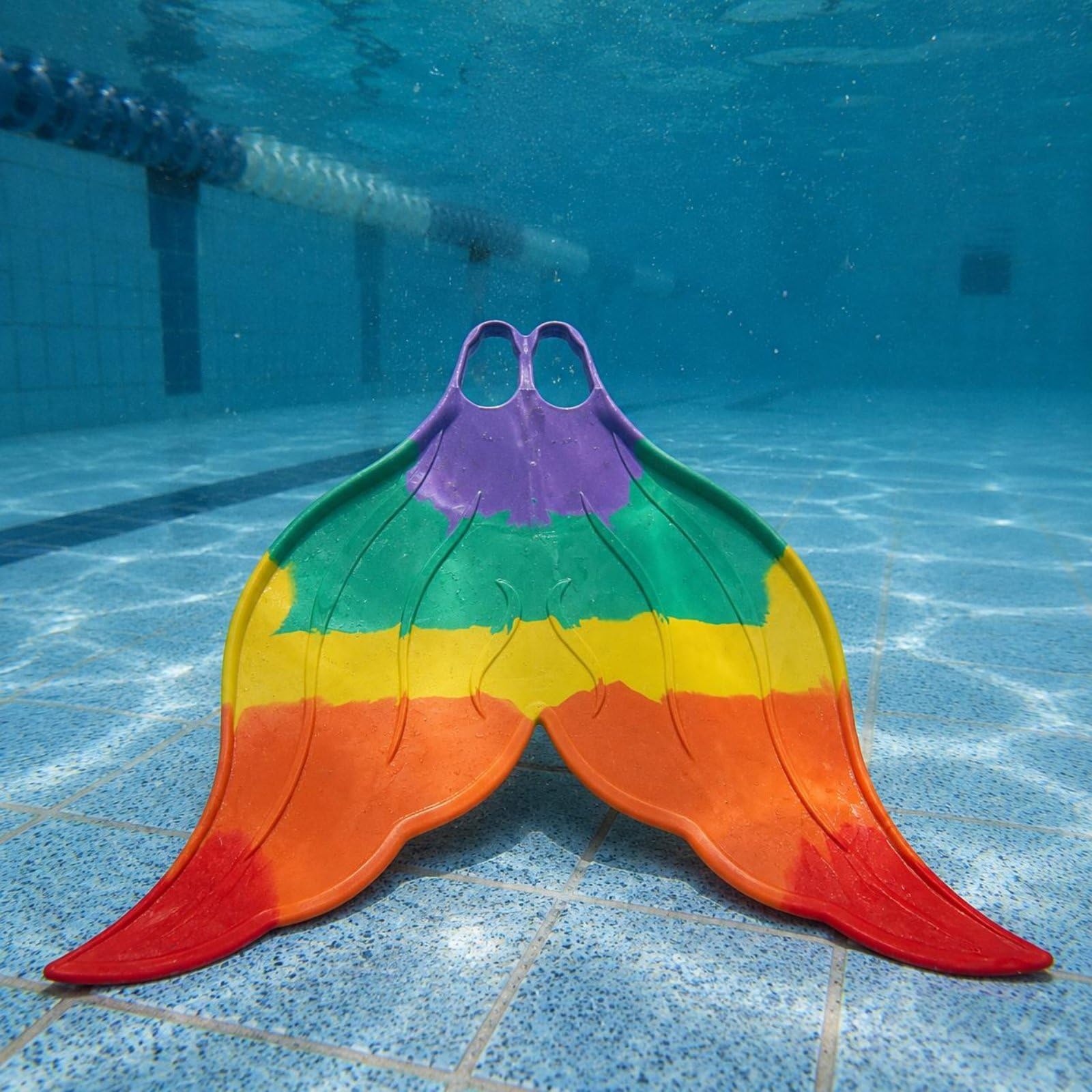 Monoaleta Natación Multitalla Patada Entrenamiento Flexible Cola Acuática para Buceo