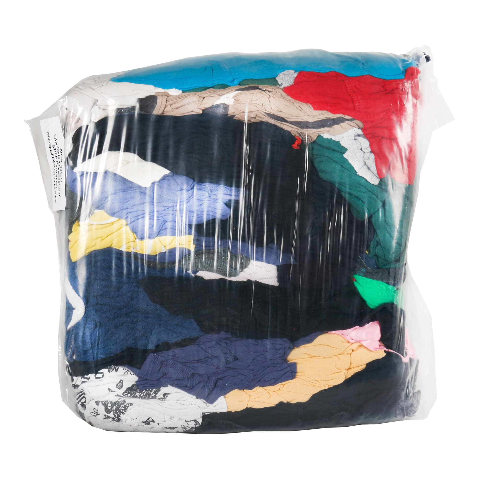 STIER Putzlappen Textil, bunt, 10 kg, Reinigungstücher, Trikot Putzlappen, Putztücher zur professionellen Reinigung, Fusselfrei und Saugkräftig, Poliertücher