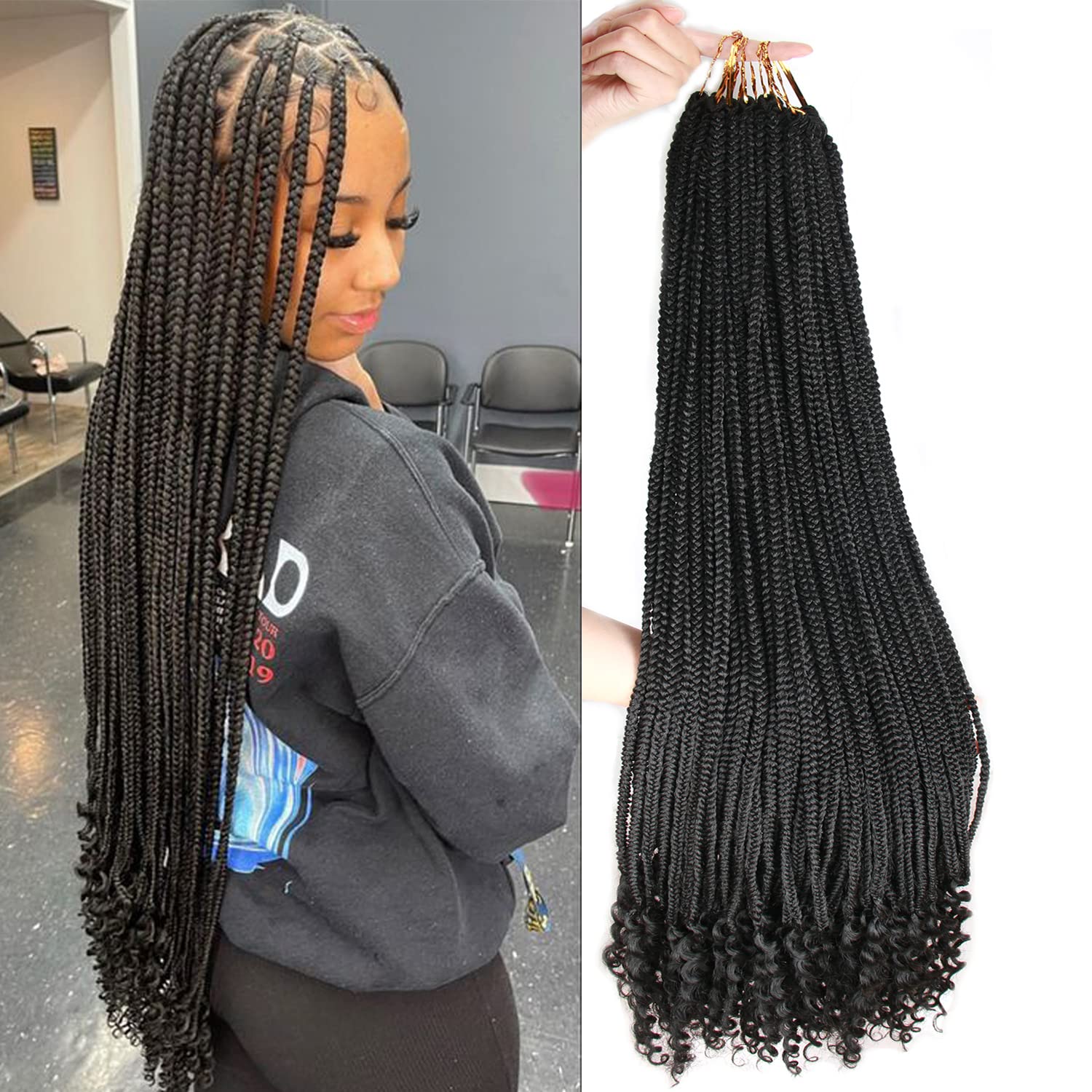 Amazon.com : 32 Inch Black Crochet Braids French Curl Crochet