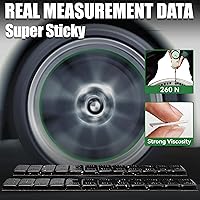 Vista 2 de EZISOE Contrapesos de 14 onzas negros con respaldo adhesivo, contrapesos de rueda adhesivos para autos, camiones, SUV, motocicletas, de bajo perfil