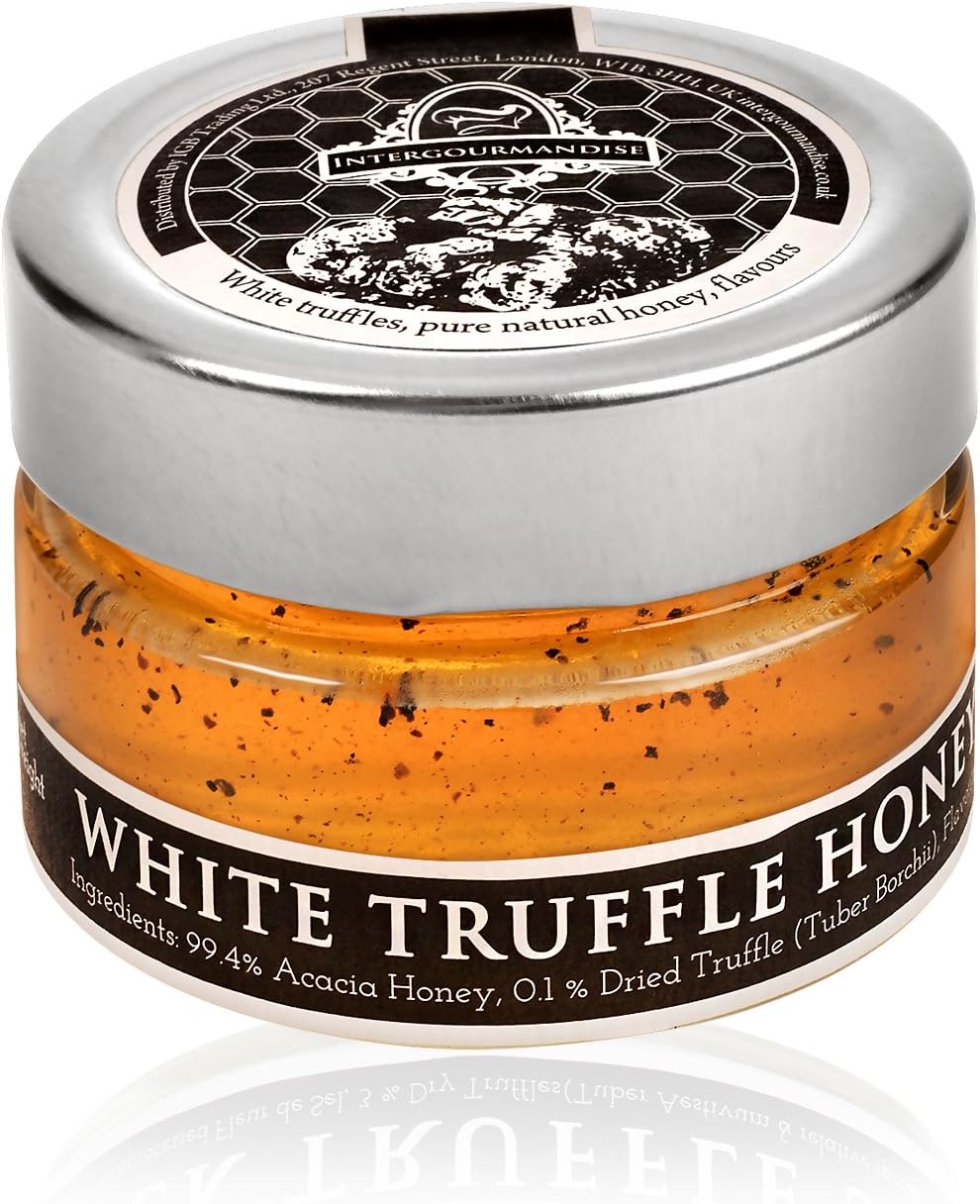 White Truffle Honey | 4.9 oz. / 140 gr Glass Jar | InterGourmandise