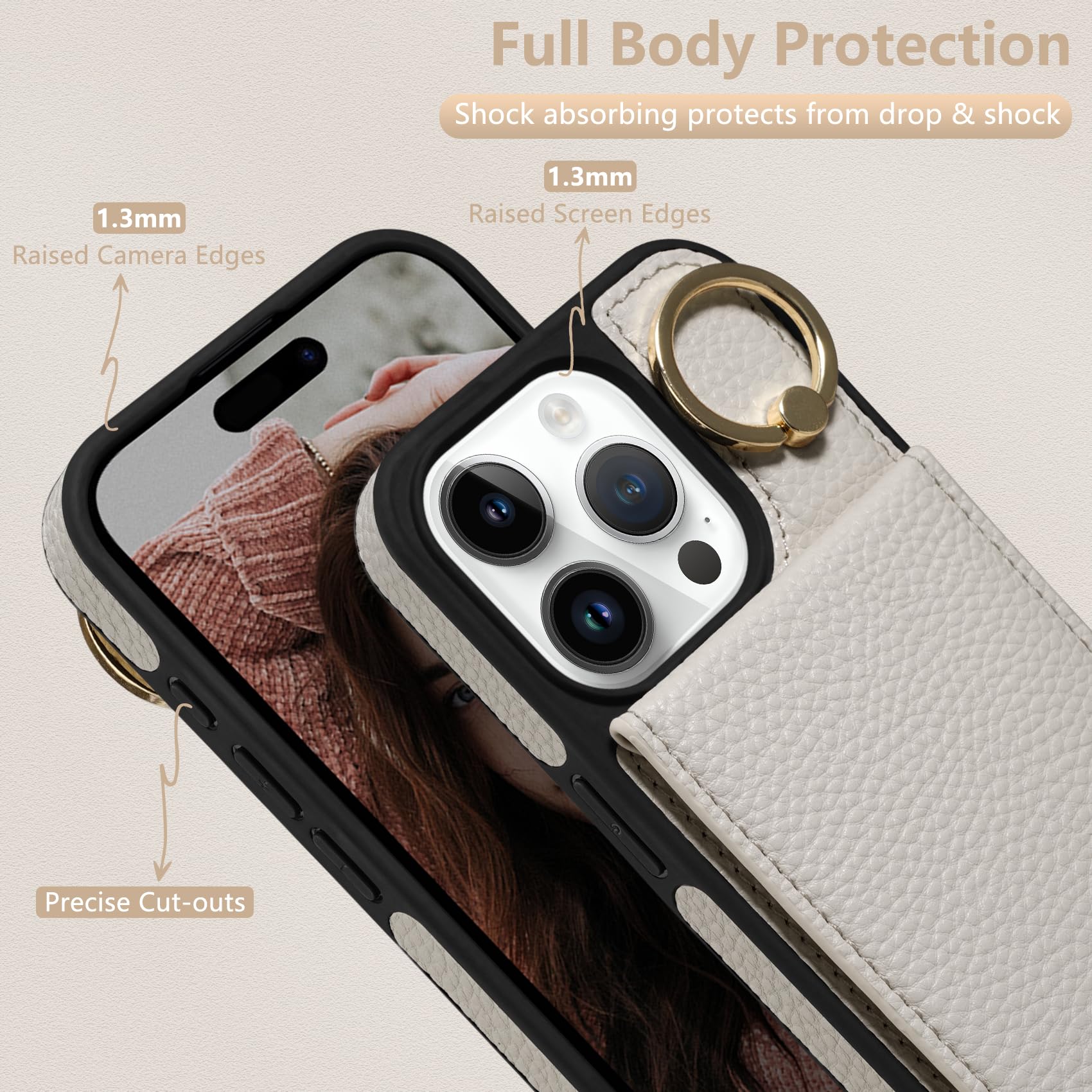 Custodia IPhone 15 Pro Portafoglio In PU Con Magnetica - Design Climbing Bamboo Panda, Supporto E Slot Carte