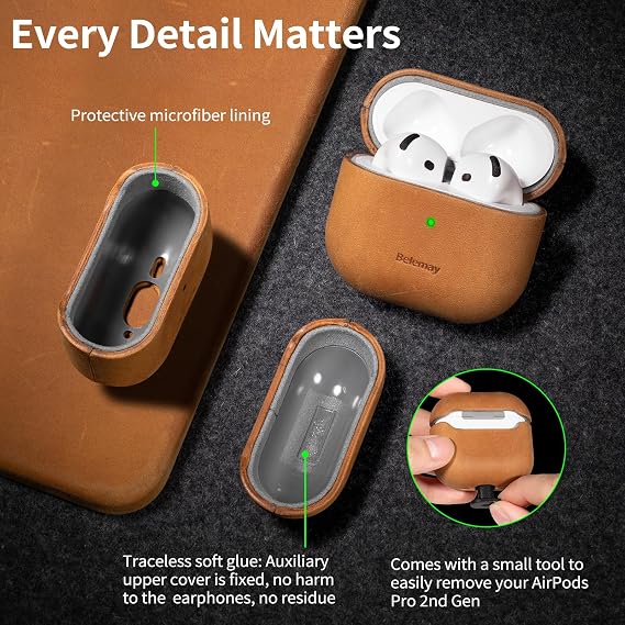 Belemay for AirPods 4 Case, Compatible with MagSafe