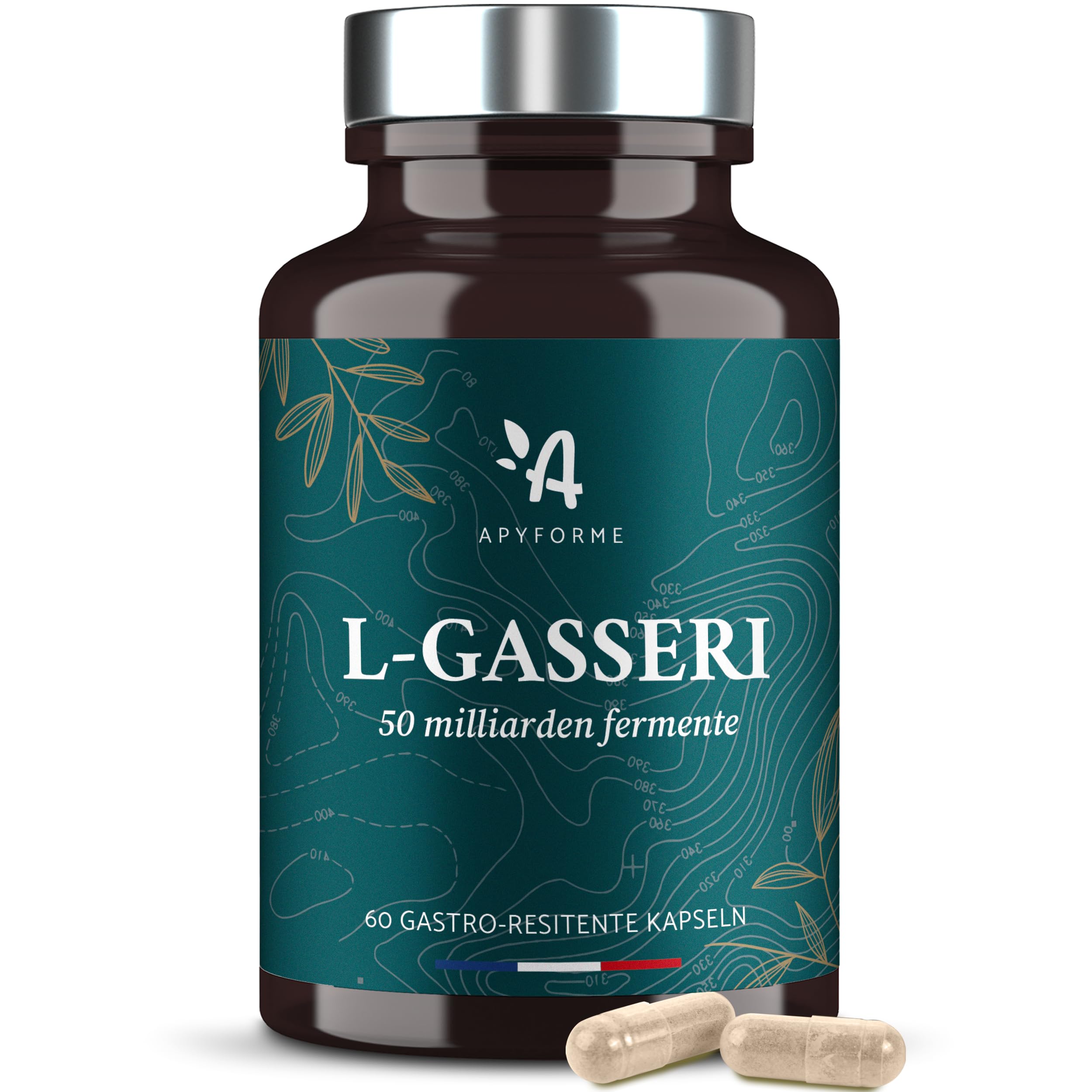 Apyforme - Lactobacillus Gasseri Bakterienstämme - Bis zu 50 Milliarden KBE/Tag - 60 Kapseln - 100% Französisch