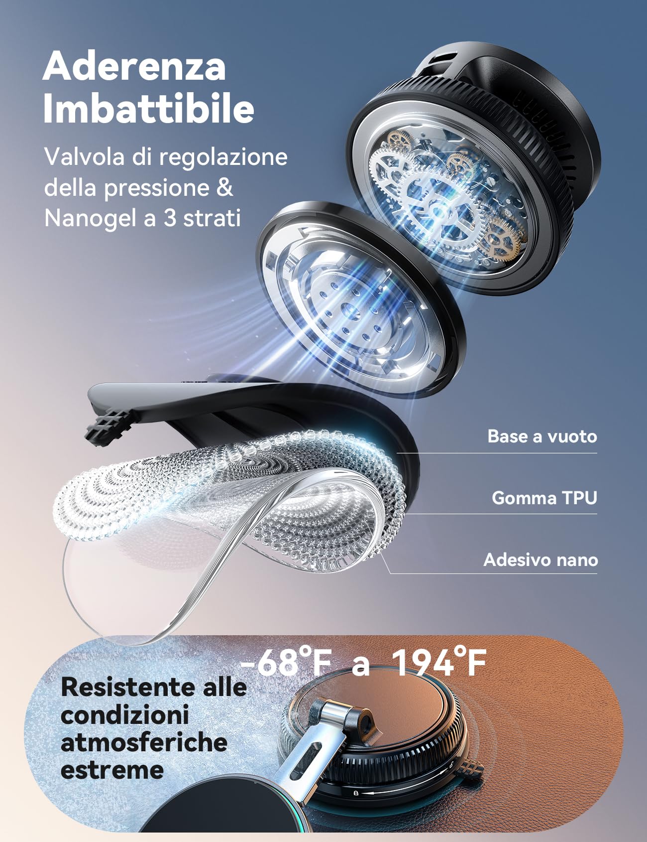 JOYROOM 15W Caricatore Wireless Auto per MagSafe, Supporto Telefono Auto Ricarica Wireless [Ventosa a vuoto& Gel Ultra Resistente],Supporto Auto Magsafe Rotante 360° e Pieghevole per iPhone 17-12