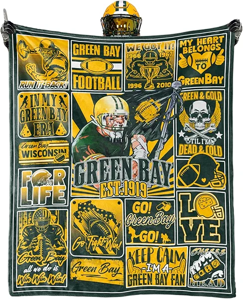 Football Blanket Fan Gifts for Men Women Sport Throw Blanket Football Style Merch Gear 60"x50" Cozy Sofa Bed.
