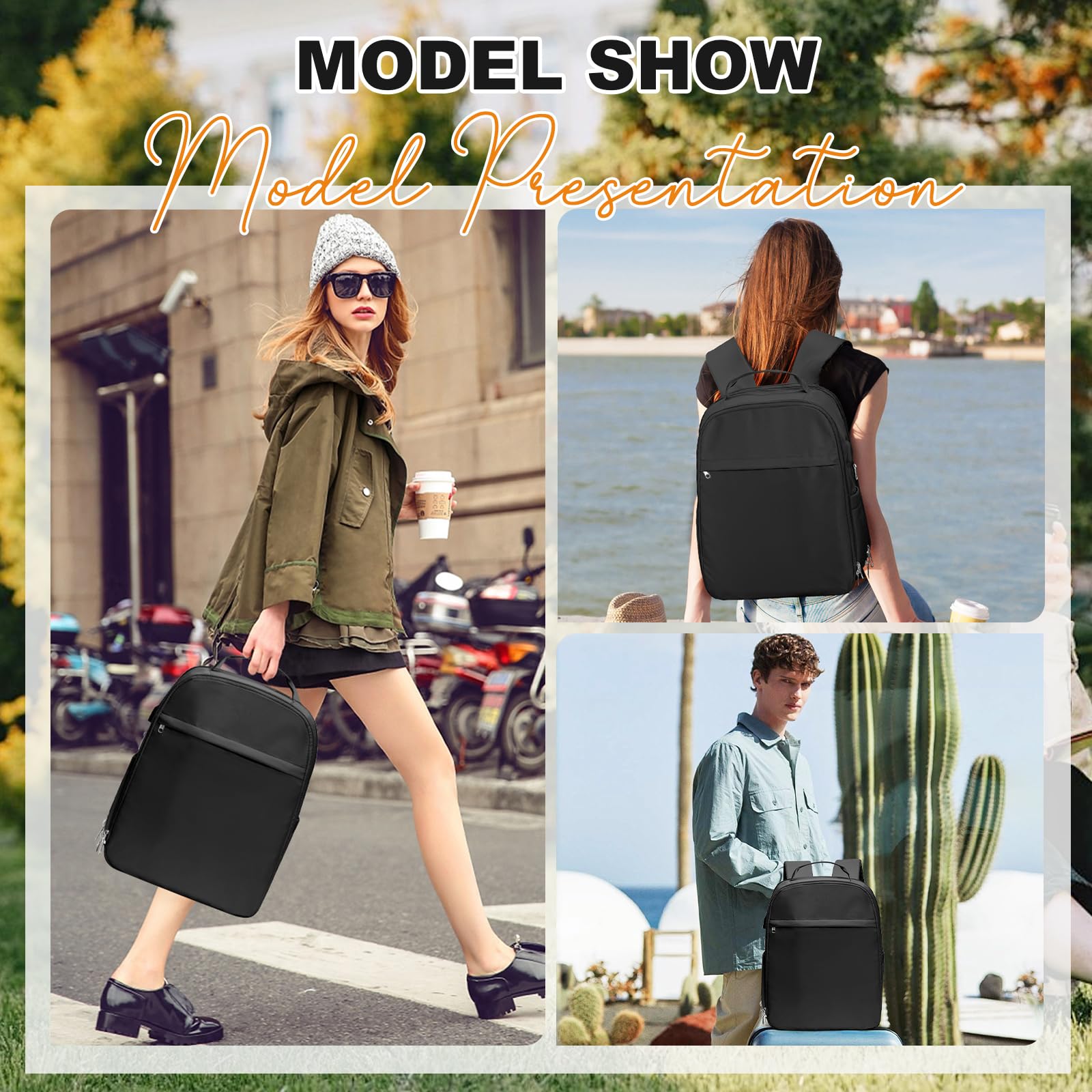 SZLX Zaino Ryanair 40x20x25 e 45x36x20 - Bagaglio a Mano Donna e Uomo, Borsa da Cabina Impermeabile per Laptop 14 Pollici, Zaino da Viaggio