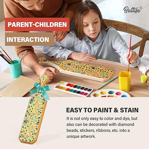 Miniatura 9 de BATTIFE Paleta de hermandad de 15 pulgadas, paleta de madera sin terminar, paleta de pino para fraternidad, manualidades de arte, hecha de madera