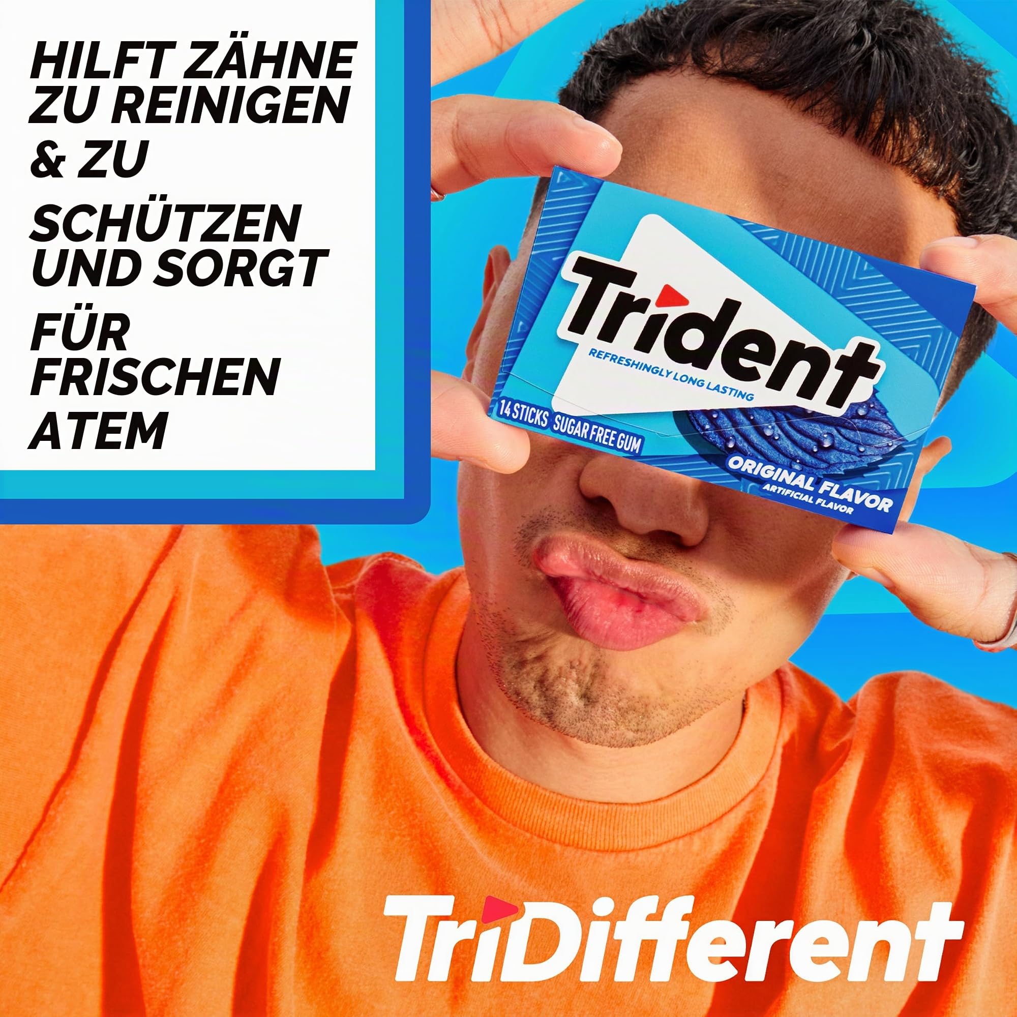 Trident Original Flavor Kaugummi zuckerfrei, 24 Packungen á 14 Stück (336 Stück insgesamt)