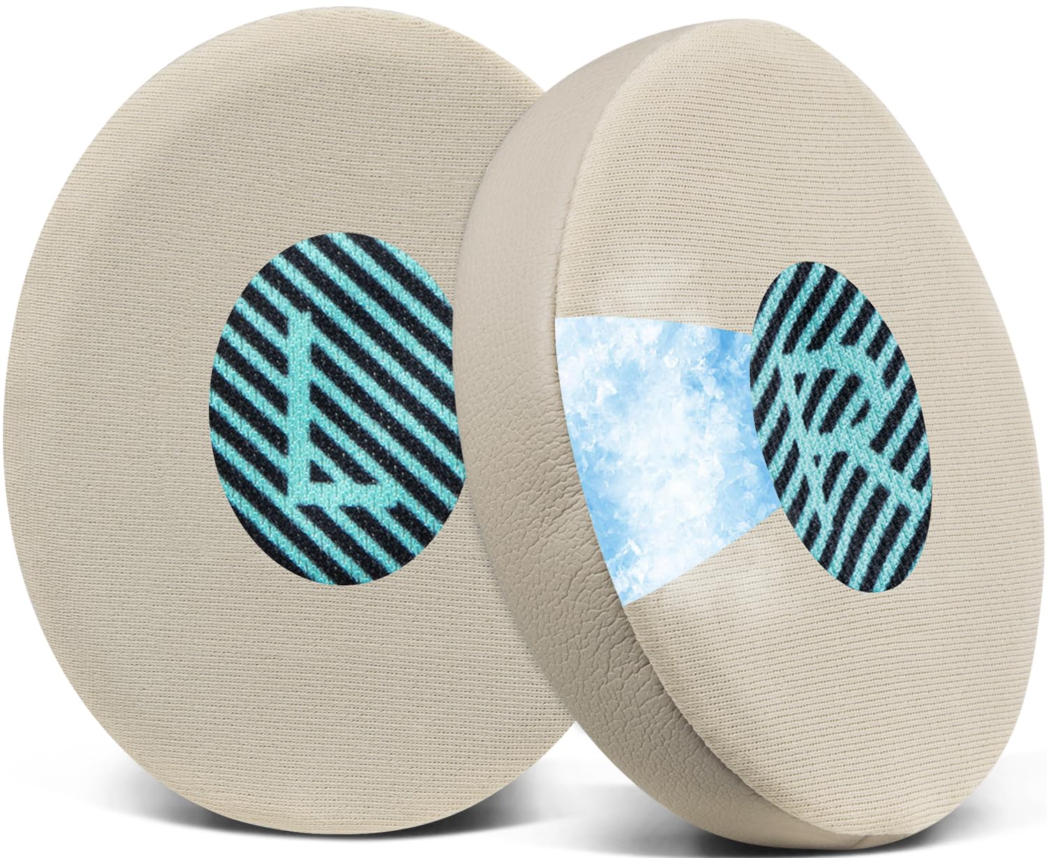 SOULWIT Cooling Gel Ear Pads Cushions Replacement for Bose On-Ear 2 (OE2 & OE2i)/ SoundTrue On-Ear (OE)/ SoundLink On-Ear (OE) Headphones, Earpads with High-Hensity Noise Isolation Foam - Beige