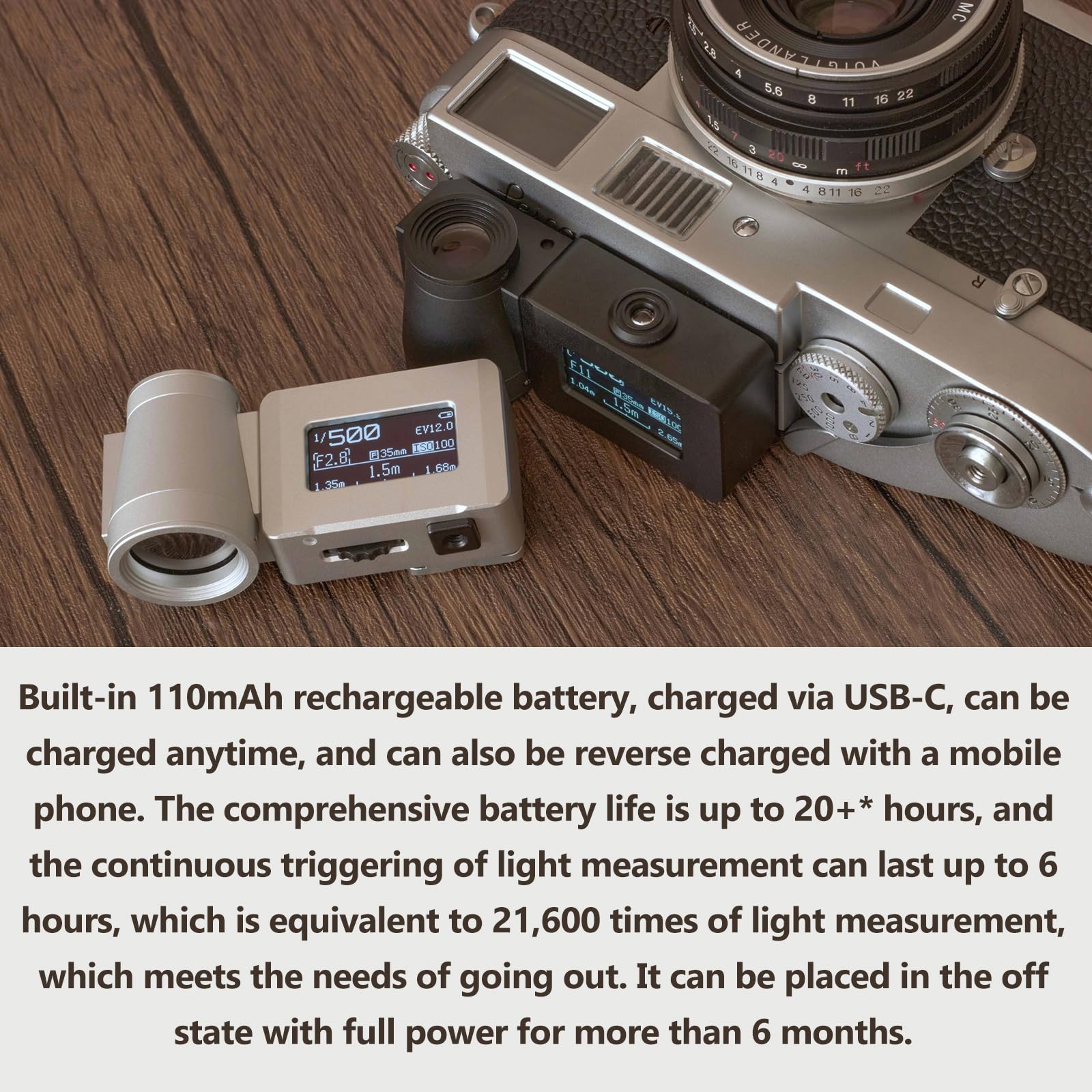 Medidor de luz para fotografía, herramienta de medición en tiempo real de alta precisión para fotografía de cámara vintage
