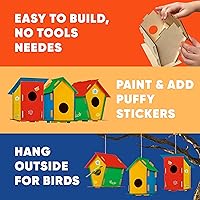 Vista 4 de 9 kits de casas para pájaros DIY para que los niños construyan - Casa de pájaros de madera para que los niños pinten - Casas de pájaros sin terminar