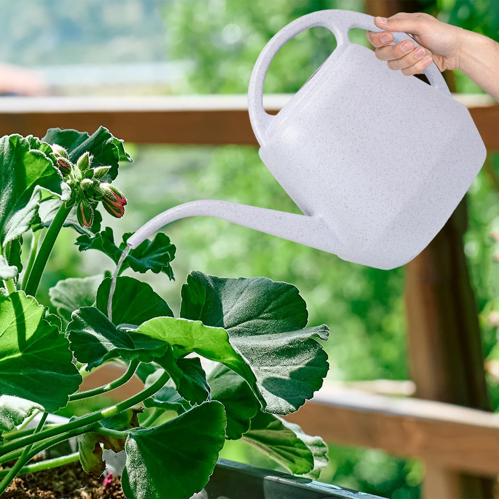 Annaffiatoio Da 4 Litri In Plastica Con Becco Lungo - Blu Scuro - Ideale Per Piante Da Giardino, Fiori E Verdure - 5