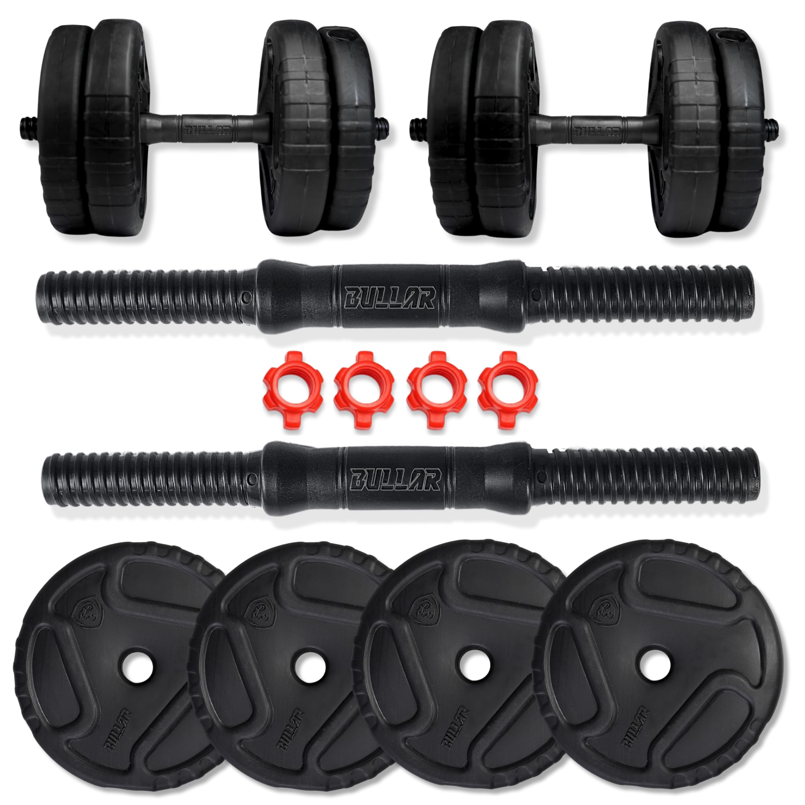 BULLAR Pvc Premium Home Gym Combo, Dumbbell Set, Dumbbells, Dumbbell Plates, Home Gym Set, Adjustable Dumbbells, Weight Plates, Home Gym Equipments For Men, Exercise Set (8KG (2kg x 4))