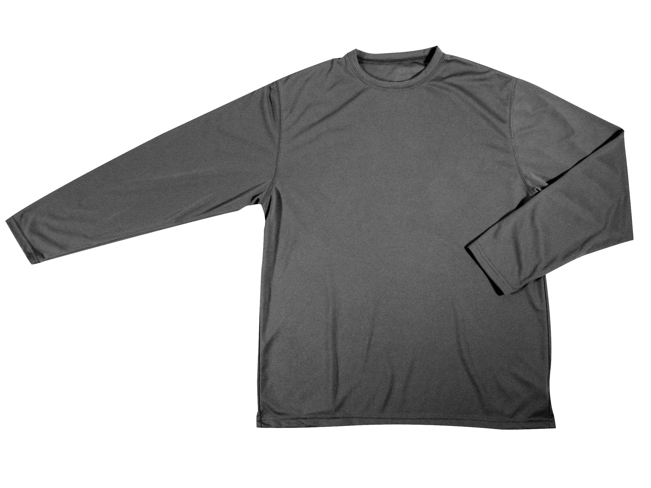Vici V-Dry Moisture Management Long Sleeve Shirt, Gray, Adult Small