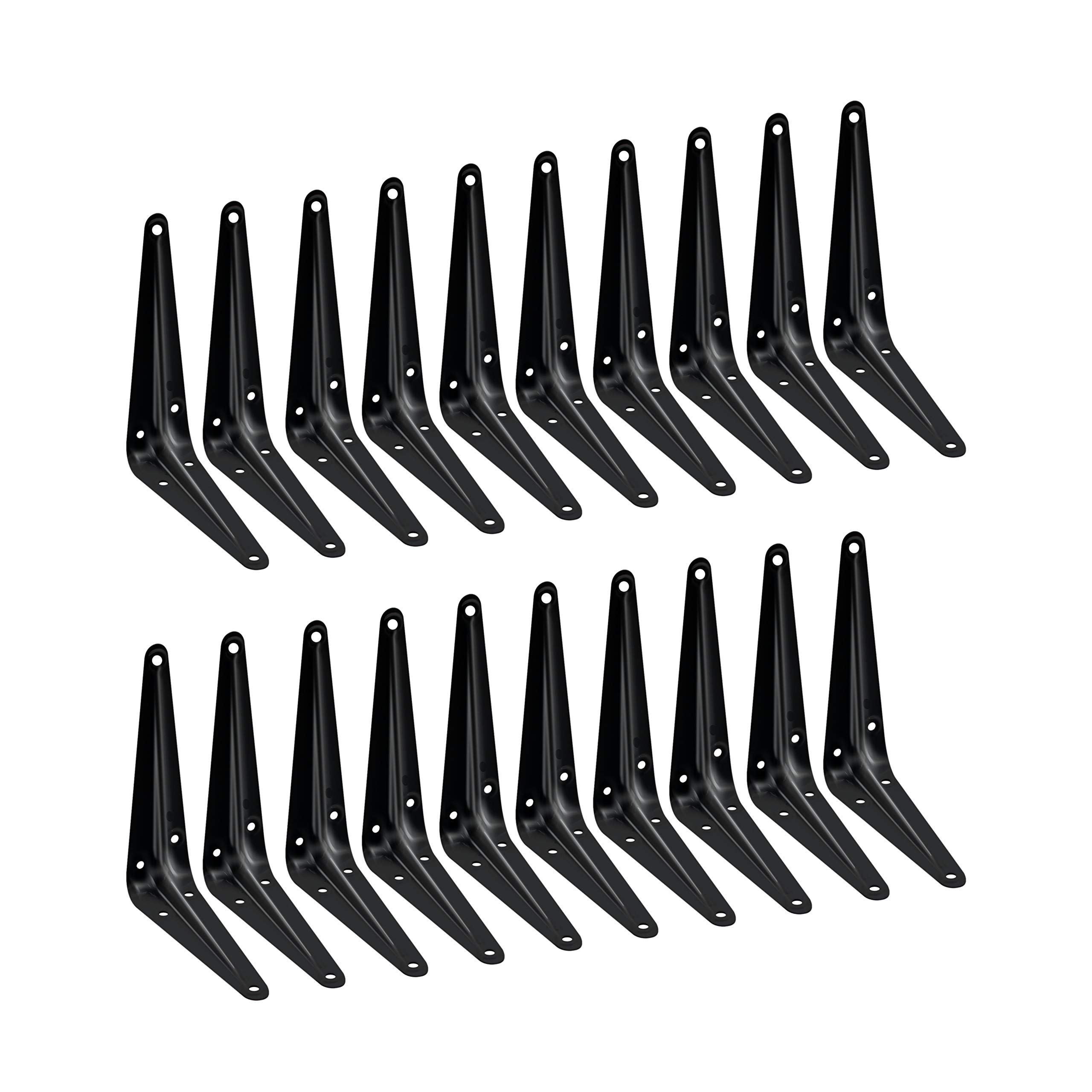 Eai Black 125X100mm / 5X4" Original London Pattern Shelf Bracket Pack Of 20