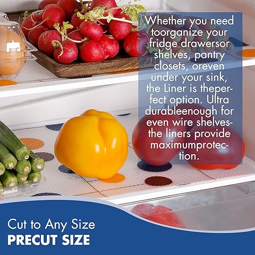 Miniatura 3 de Cooyes Paquete de 6 forros para refrigeradores  Revestimientos de alta calidad para estantes de refrigerador  6 forros lavables  Fácil de usar y