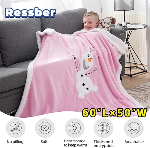 Miniatura 3 de Manta de franela bordada en 3D de animales para niños, ligera, esponjosa, acogedora, manta sherpa, sofá, mantas peludas, regalos para niñas (manta