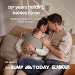 Boba Baby Wrap Carrier – Original Baby Sling Carrier for Newborns (7–35 lbs), Soft, Secure, Hands-Free & Ergonomic, Ideal for Comfortable Bonding, New Parents (Grey)