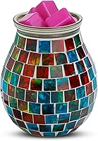 Vista 7 de mocosa Calentador de cera derretida para calentador de velas de cerámica perfumada, quemador de cera de fragancia para el hogar, regalos para Blanco