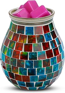 mocosa Handcrafted Mosaic Glass Electric Wax Melt Warmer Wax Burner Melter Fragrance Warmer for Home Office Bedroom Living Room Gifts, Décor