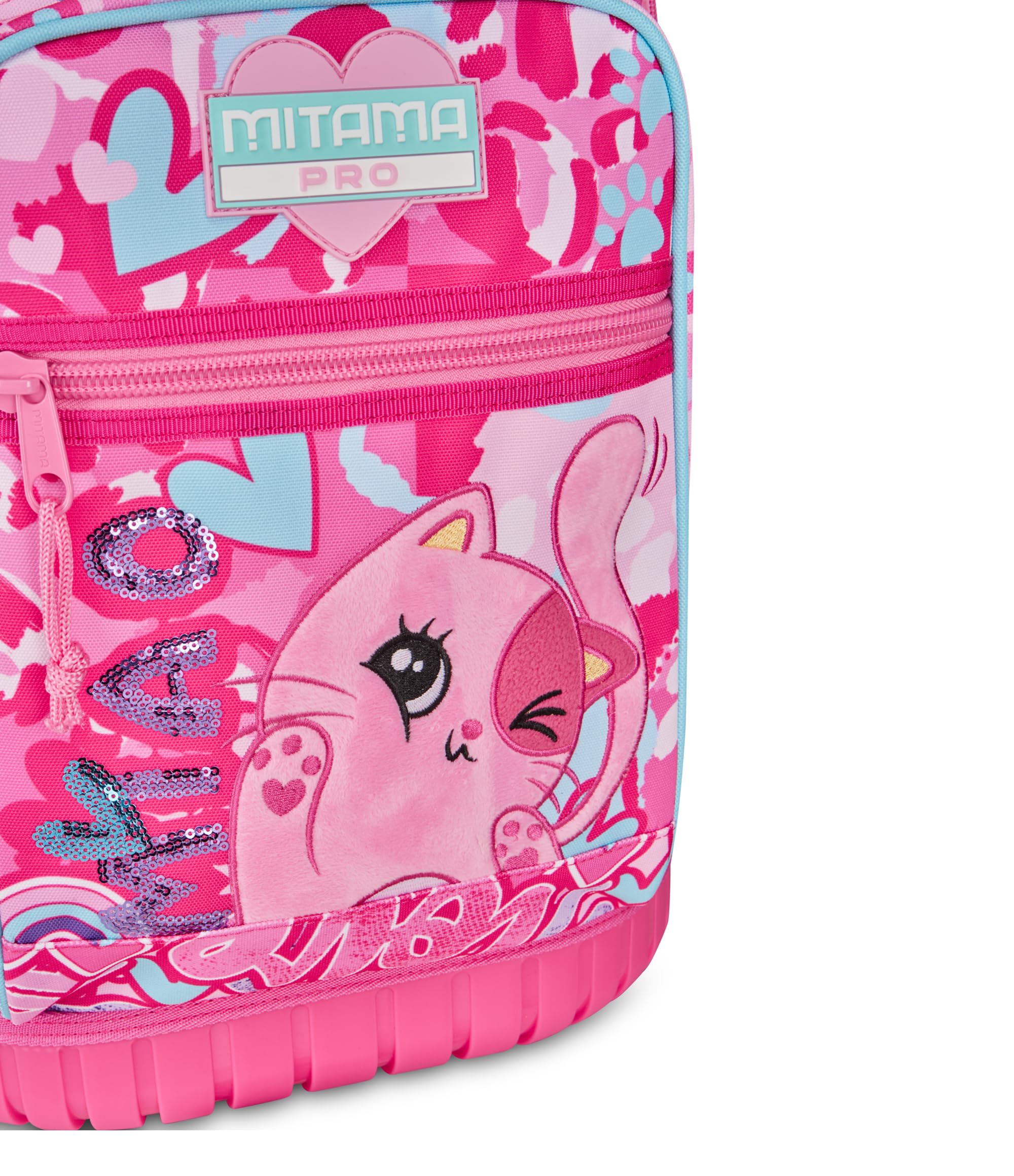 Mitama Trolley Run Extra CUTIECAT, 33 Lt, Doppio Scomparto, Rosa, Tasche multi funzione, bambina, Scuola elementare e media, Tempo libero e viaggi