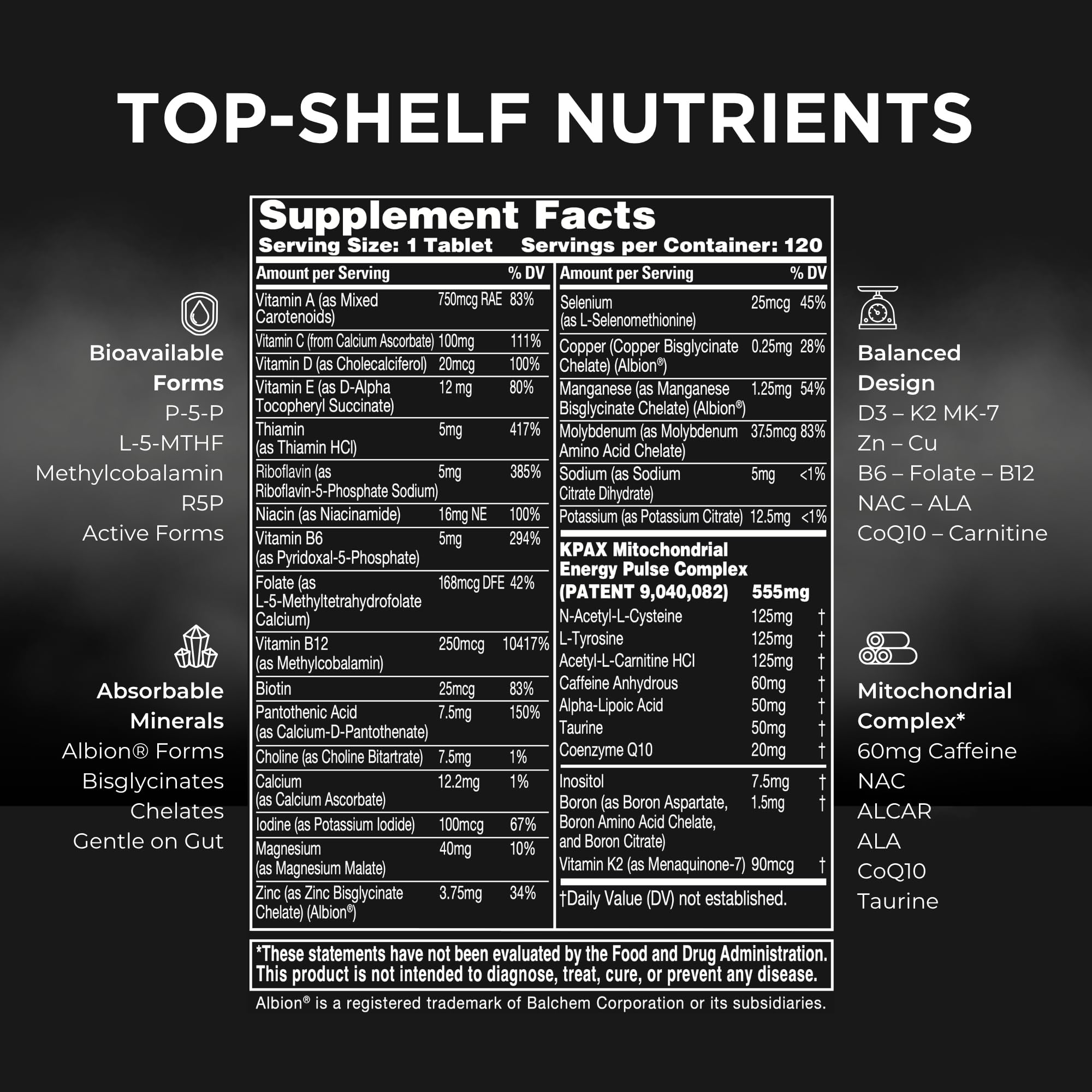 KPAX Energy - Mitochondrial Supplement - Caffeine, CoQ10, Taurine & 30+ Mitochondrial Nutrients - One a Day, 4-Month Supply, Under $25 a Month — Amazon image 4