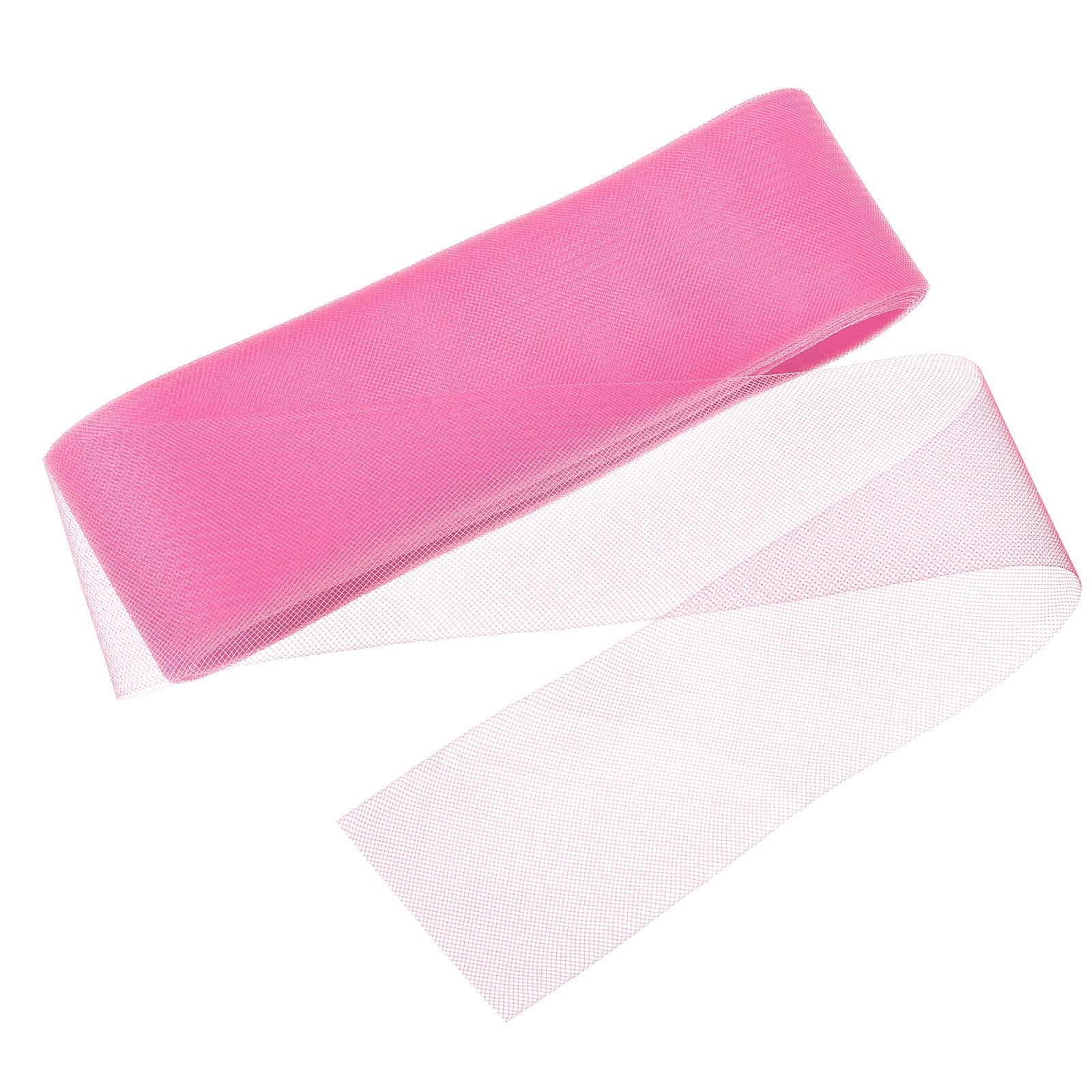 Tresse en crin de cheval rigide rose de 7,6 cm pour couture et robe de mariée