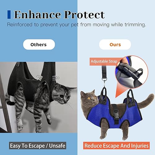 Miniatura 7 de PatiencET Hamaca de Aseo para Perros, Hamaca de Aseo para Mascotas para Gatos y Perros, Soporte para Perros para Recortar Uñas, Cabestrillo para