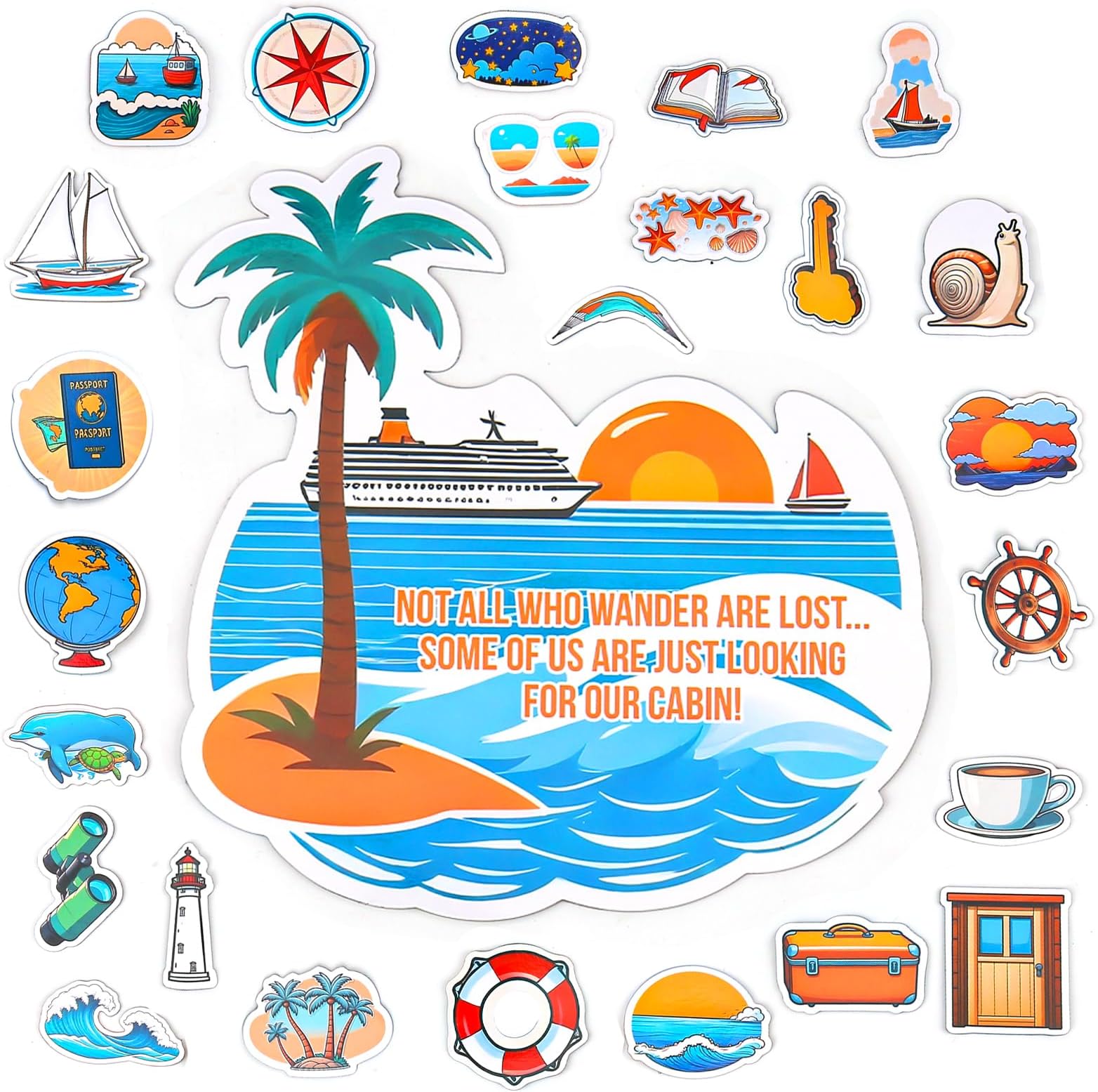 Joybileefun Cruise Door Decorations 7PCS Large