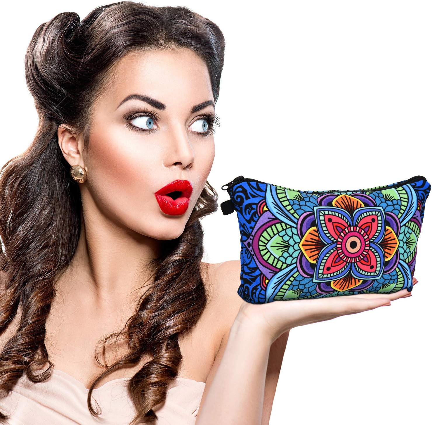 6 Pieces Makeup Bag Toiletry Pouch Waterproof Cosmetic Bag with Zipper Travel Packing Bag 8.7 x 5.3 Inch Small Cosmetic Bag Accessory Organizer for Women and Men (Multicolor Style) : Beauty & Personal Care