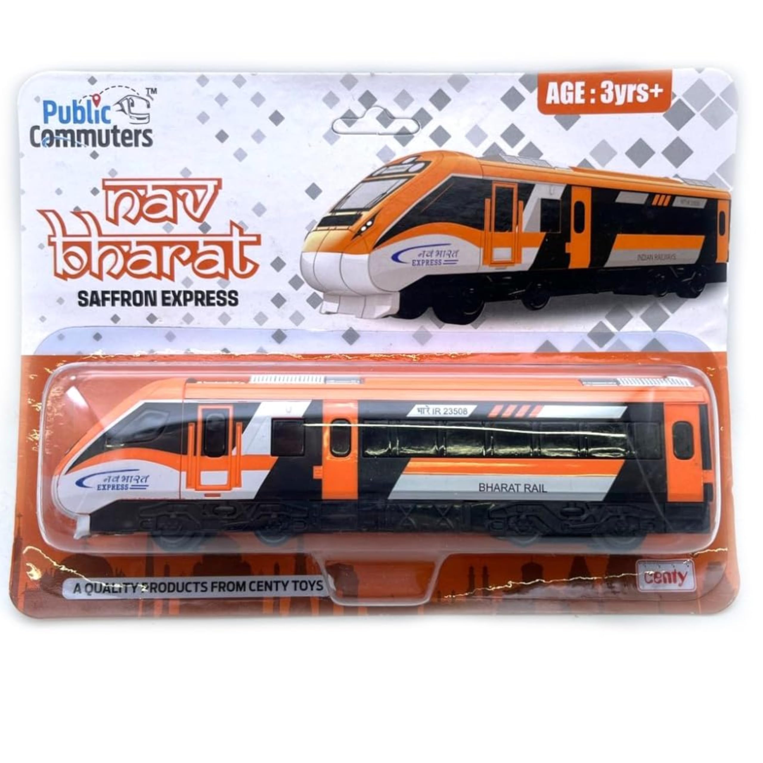 WooZee.. Vande Bharat Express Pull Back Toy Train, Orange and Blue, Bharat Rail Model, Educational Toy for Kids-image-17