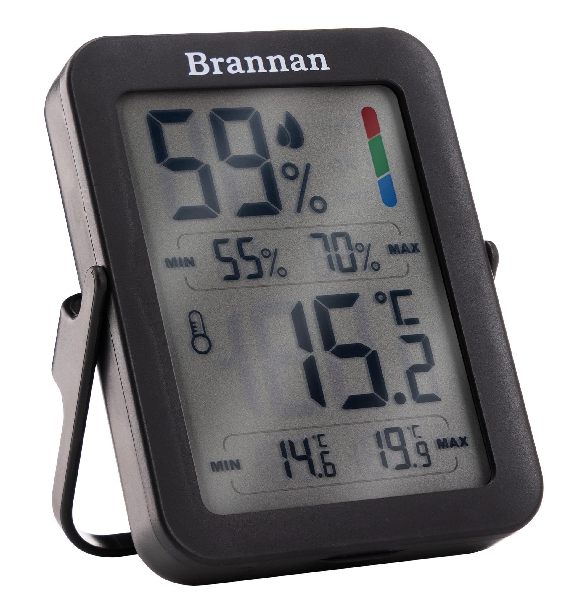 Brannan Max Min Thermometer Indoor Humidity Meter Hygrometer - Accurate Room Thermometer Maximum Minimum Recording Temperature Digital Display to Monitor House Home Office Nursery Greenhouse-image-12