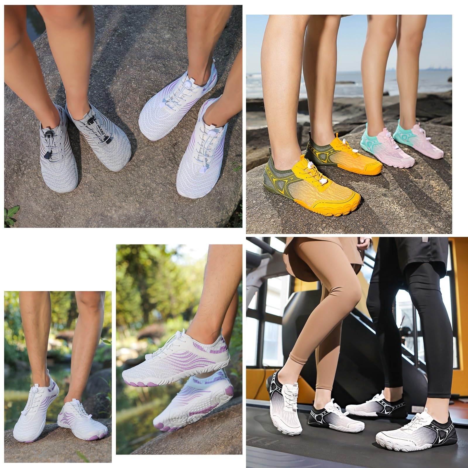 Scarpe di messa a terra con rame, scarpe a piedi nudi con messa a terra for donne e uomini, antiscivolo, leggere, comode, morbide, con punta larga, for camminare sulla spiaggia(B-Black,43 EU)