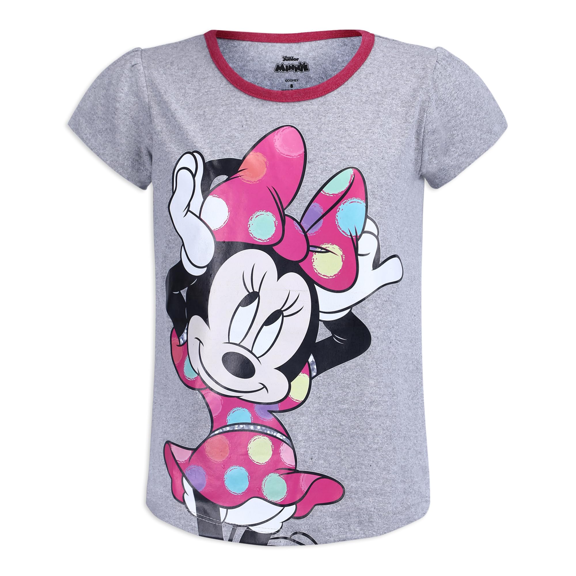 Disney Set di 4 magliette a maniche corte con Minnie Mouse, alla moda per bambini