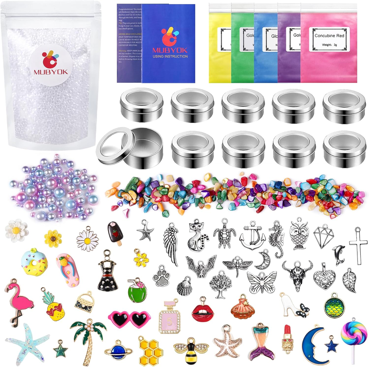 MUBYOK 69PCS Car Freshies Supplies Starter kit, DIY Freshie