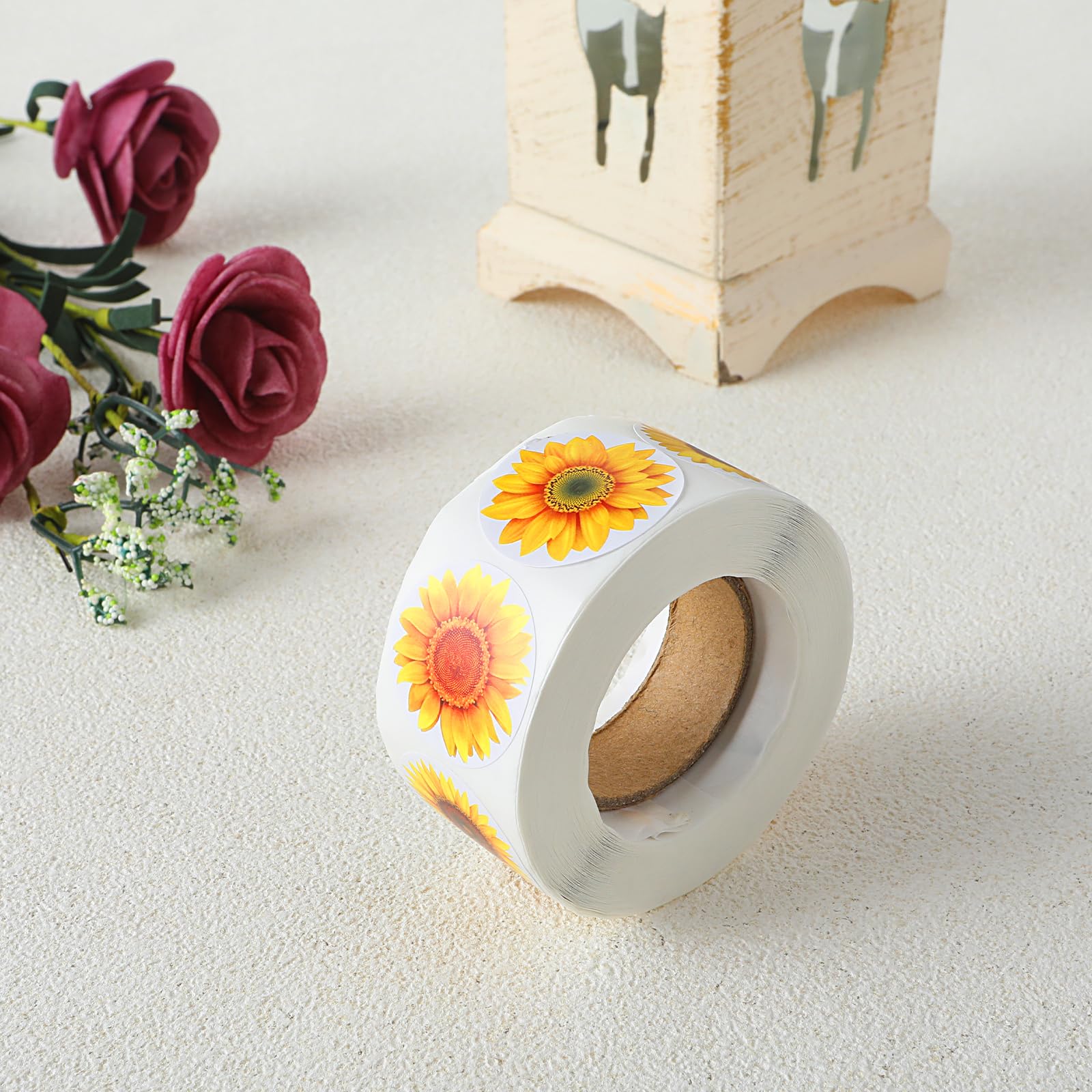 500 Stuks Zonnebloemen Vuilnisbakstickers - Bloemen Beloningsstickers Om Te Plakken - Waterdichte Zelfklevende Stickers Voor Vuilnisemmer Decoratie