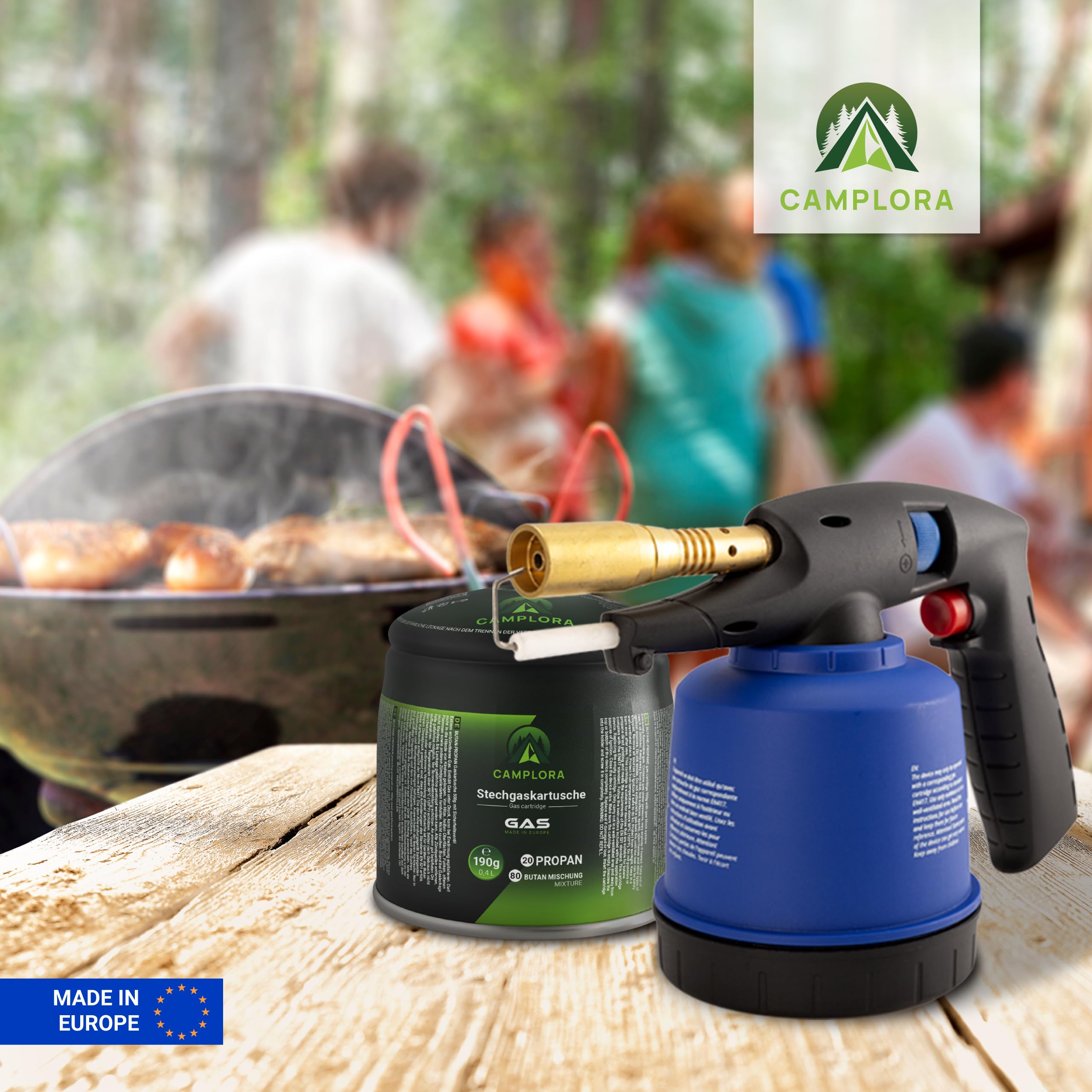 Cartucho de gas butano - Para sopletes, hornillos, cocinillas y lámparas de camping