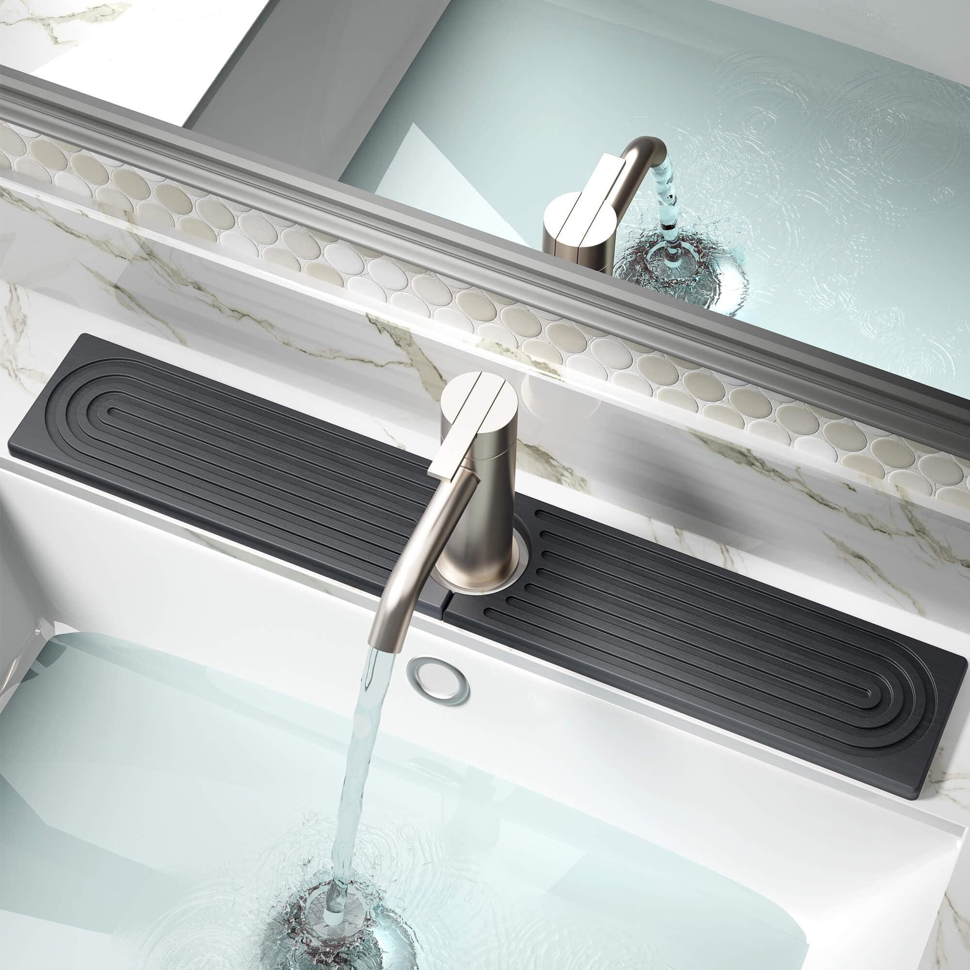 Tapis de robinet pour évier de cuisine protection anti-éclaboussures DK177