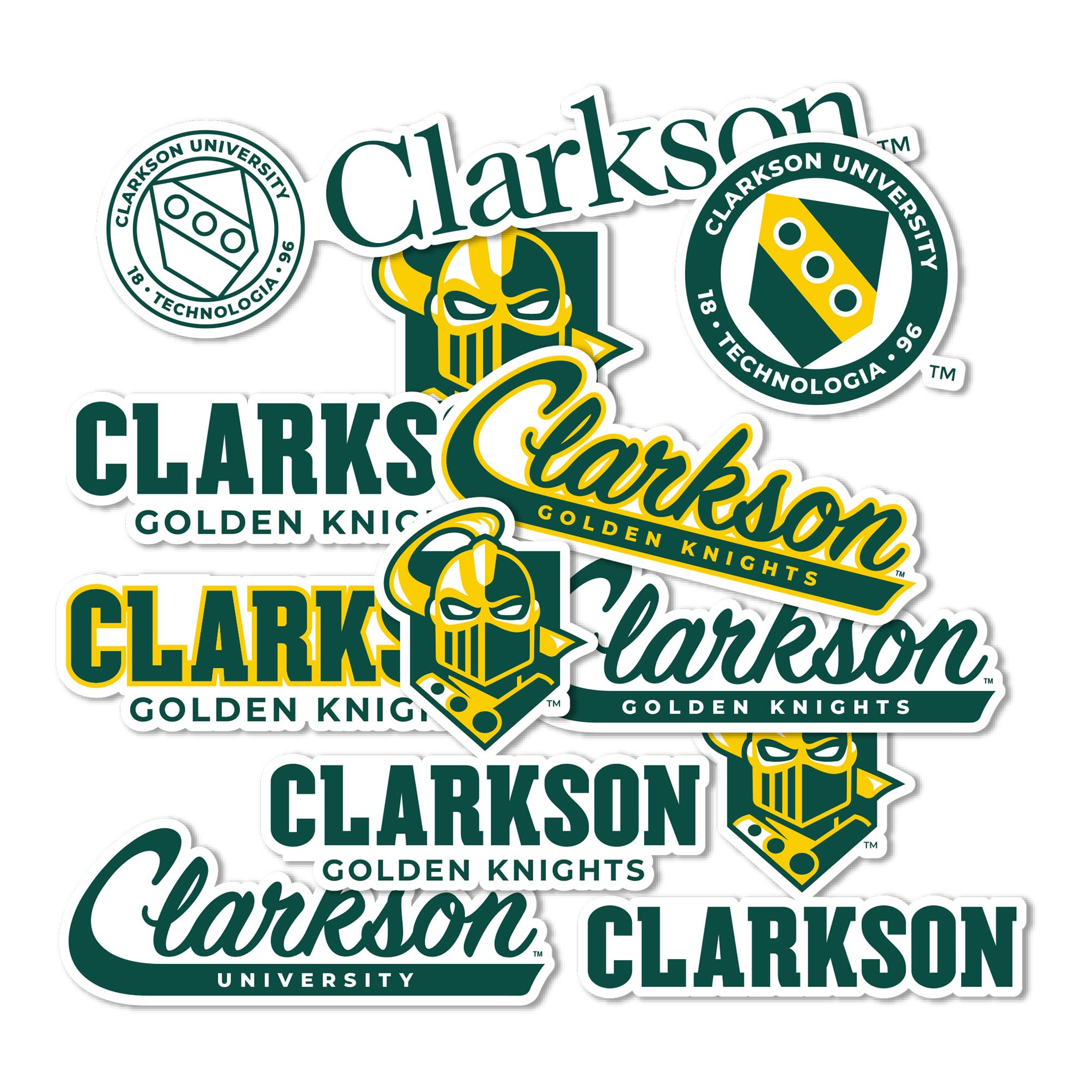 Desert Cactus Clarkson University Golden Knights Sticker Vinyl Decal Laptop Water Bottle Car Scrapbook (Type 2)