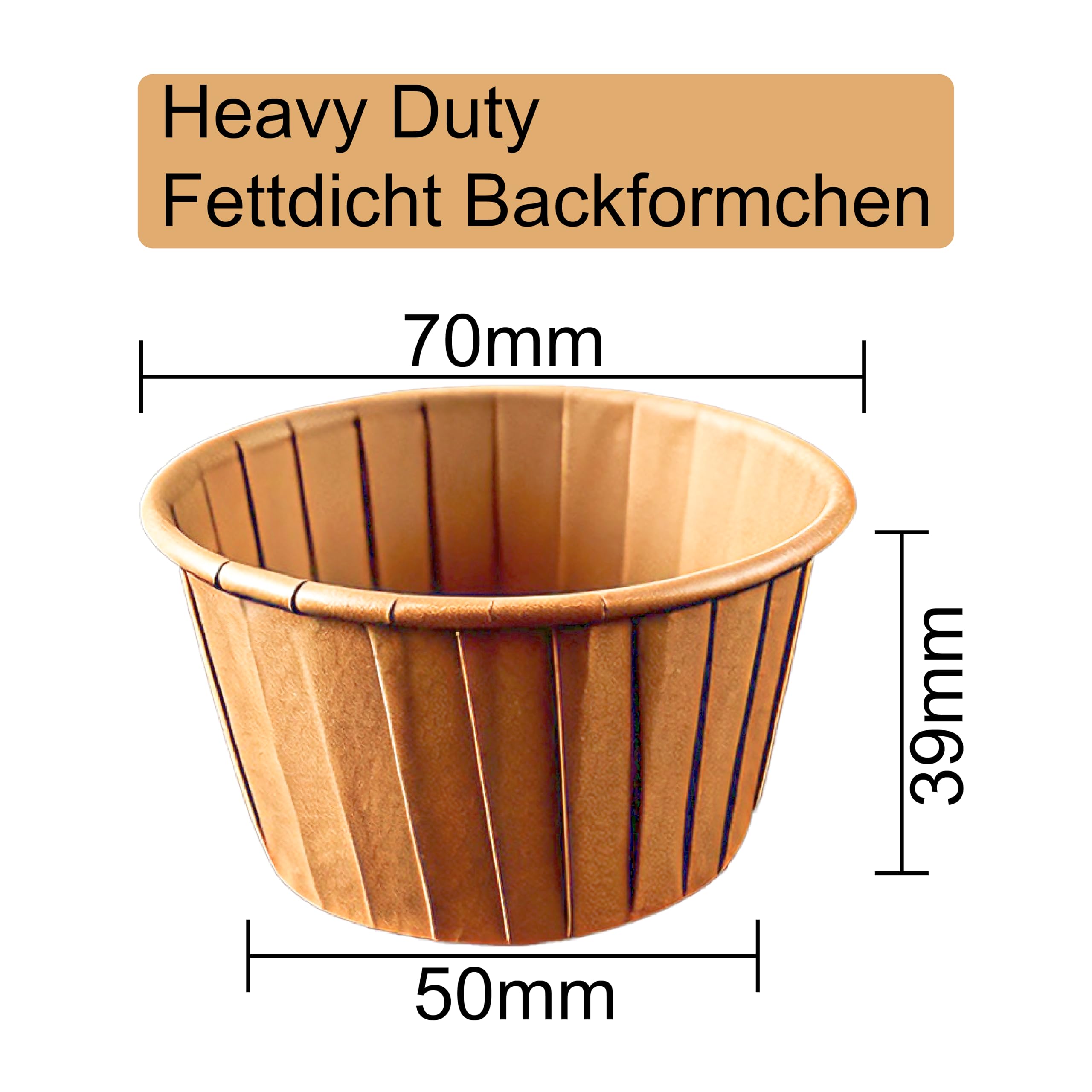 150 Pièces Caissettes Cupcake, moldes de papel para muffins, Moule Cupcake, Moules à Cupcakes, Caissette Muffins Papier pour bodas, Halloween, cumpleaños y fiestas navideñas (marrón) - 3