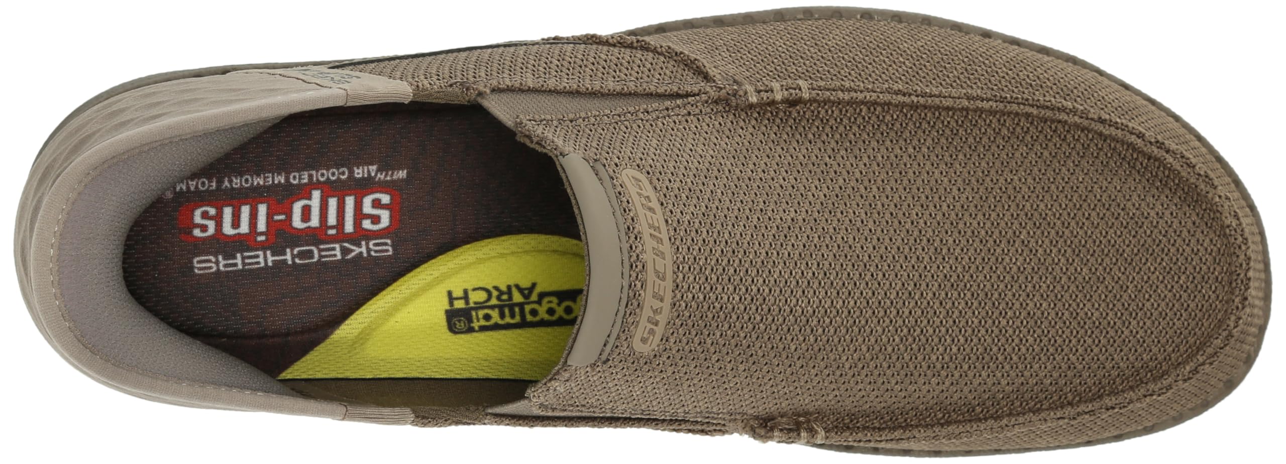 Skechers USA Men's Melson-Bentin Mokasyny wsuwane bez użycia rąk, BEŻOWY, 41.5 EU