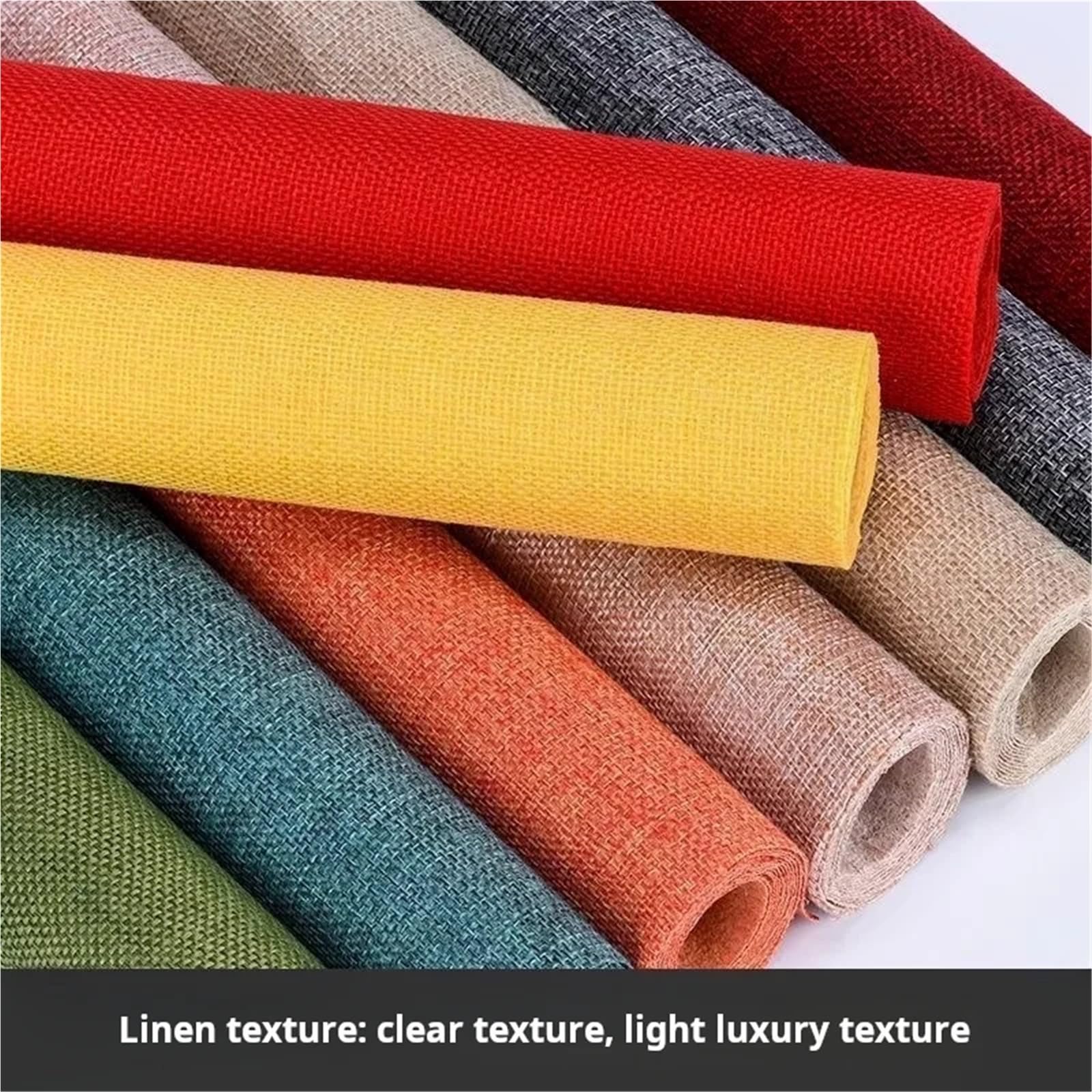 Tela Lino Tela De Lino Autoadhesiva | For reparación de sofás, reacondicionamiento, tapicería, taburete, mesita de noche y respaldo