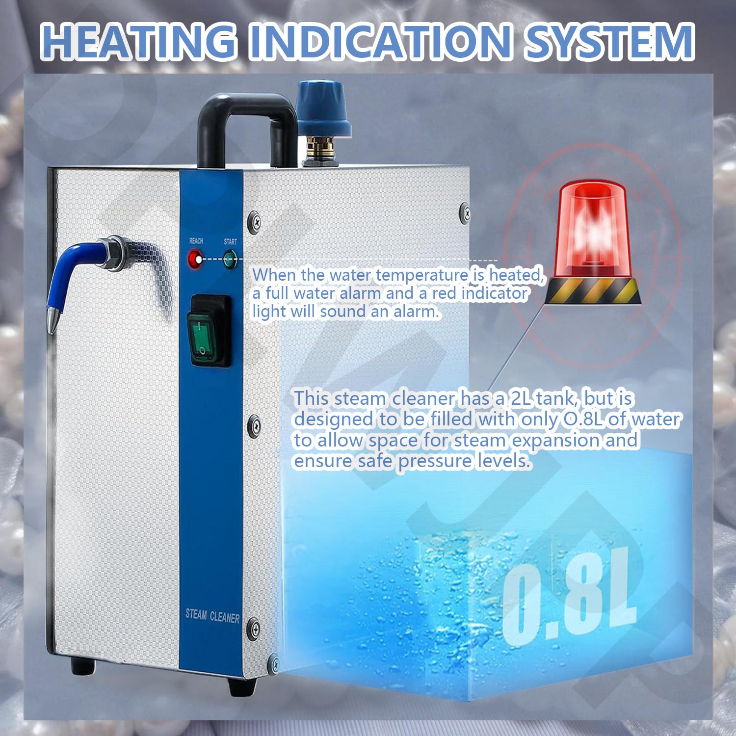 Limpiador a for Joyería de Acero Inoxidable Vaporizador Limpiador de Gemas Joyería de Oro y Plata Máquina de Limpieza Herramientas de Equipo de Orfebre para Oro,Plata 2L