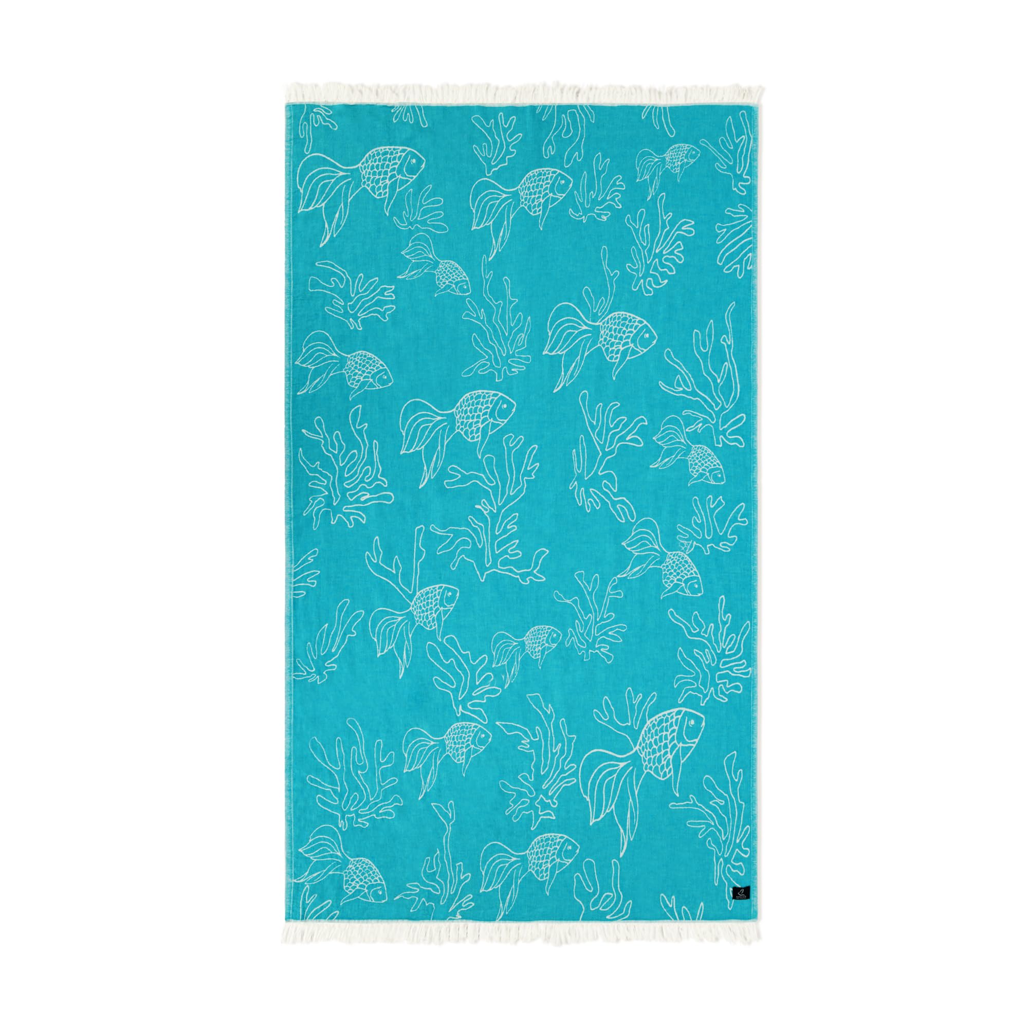 DREAM by DRM | TROPICANO Turkish Beach Towel – 100% Cotton, Quick Dry, Soft & Lightweight, Sand-Free | Turquoise